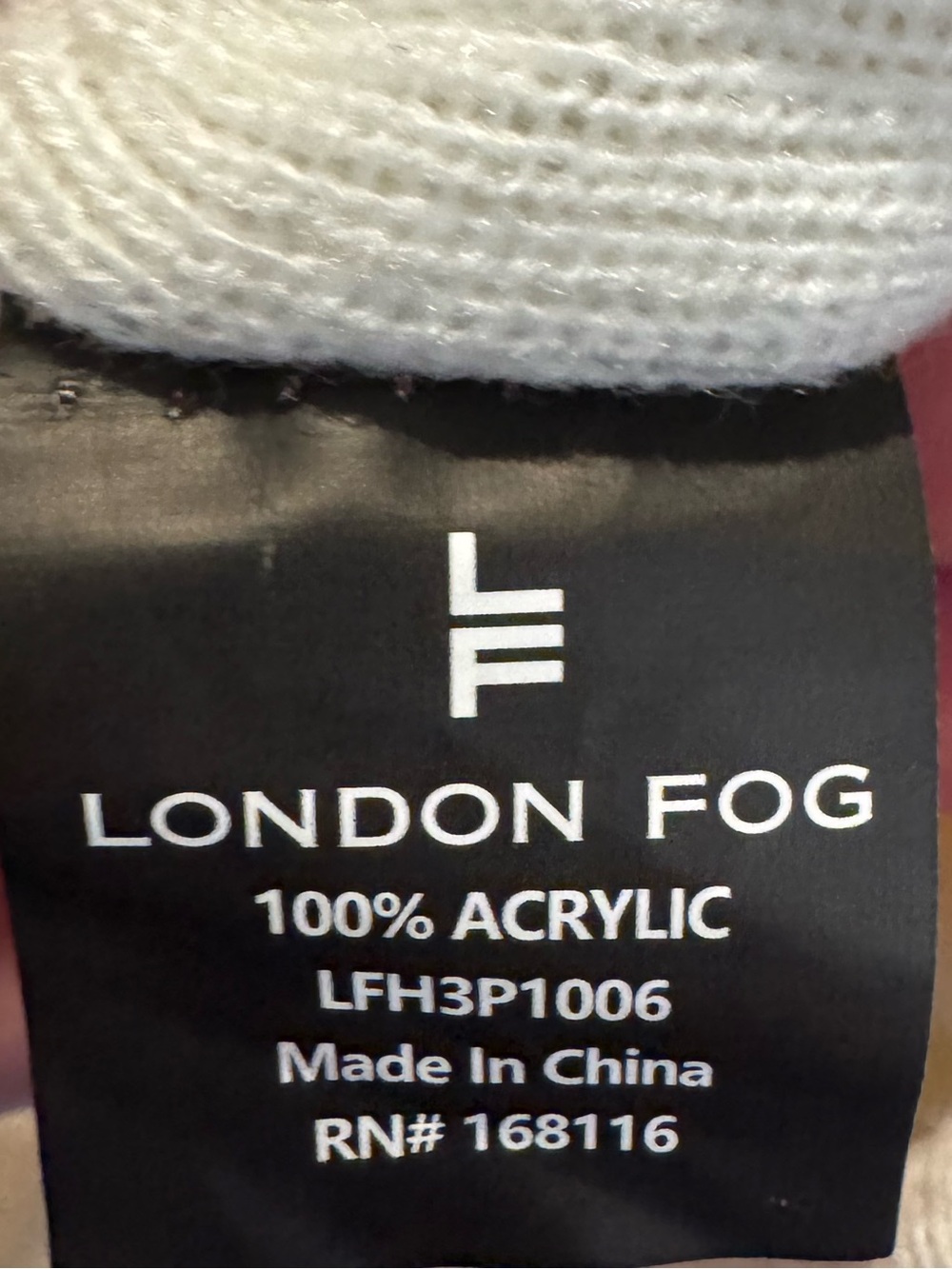 London Fog Cream Knit Cuffed Beanie Hat One Size Soft Winter Acrylic - Picture 4 of 4